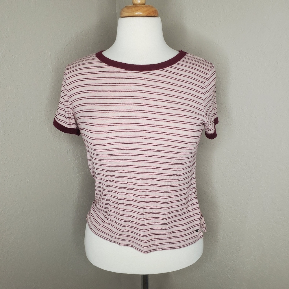 American Eagle Soft and Sexy Striped Ringer tee